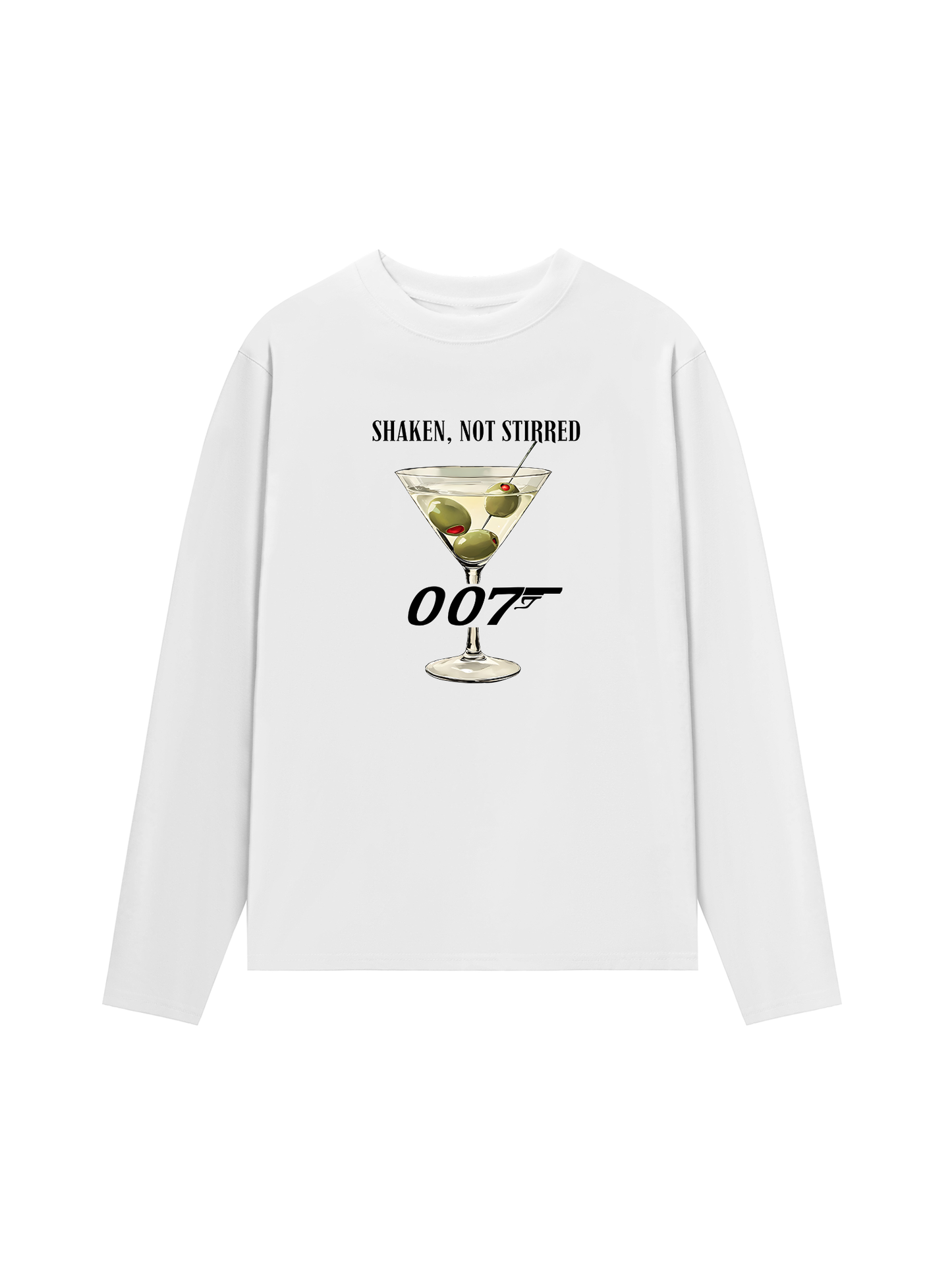 Áo Thun Dài Tay Shaken, not Stirred