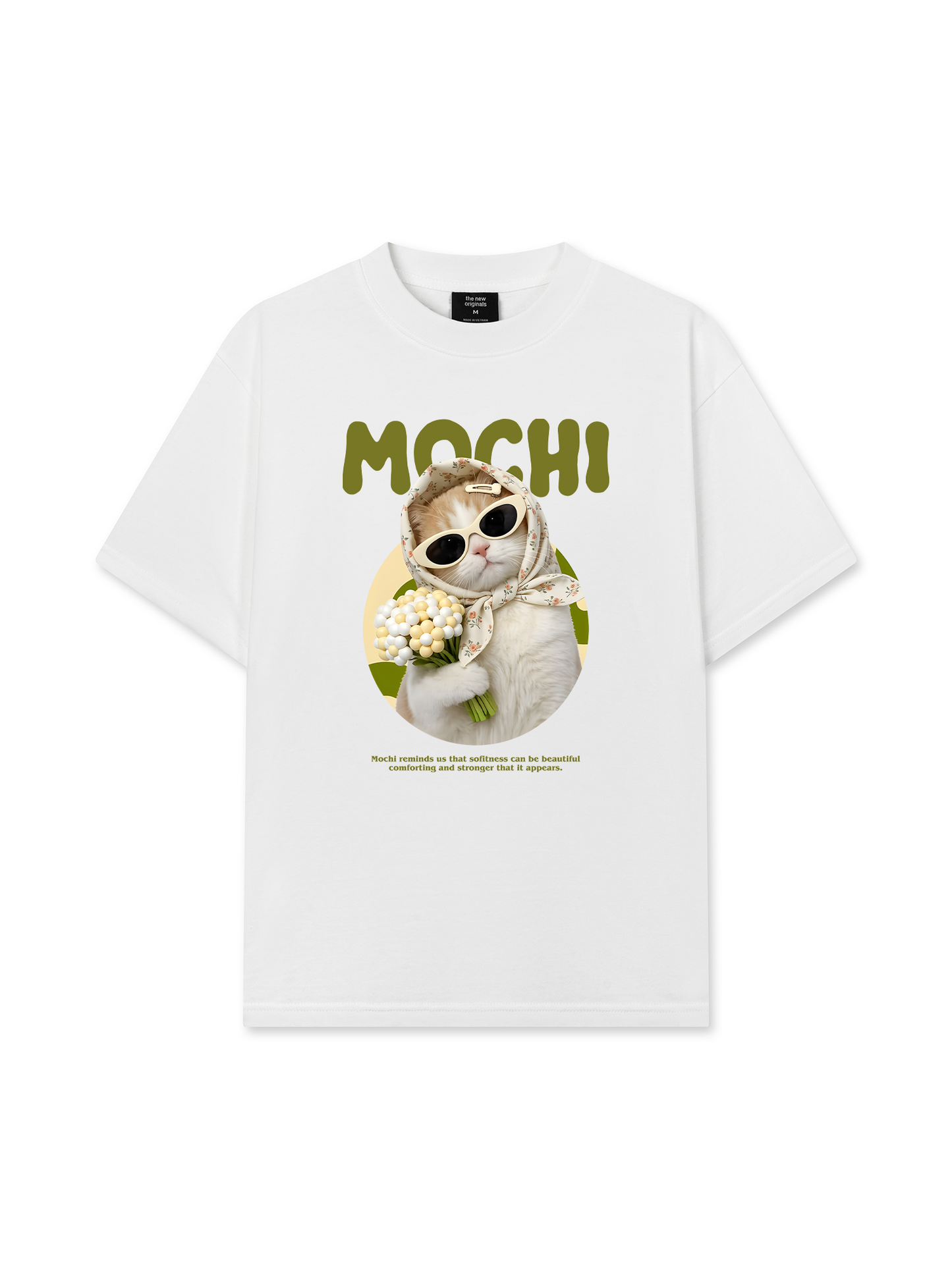 Áo Thun Relaxed Fit Mochi Cat