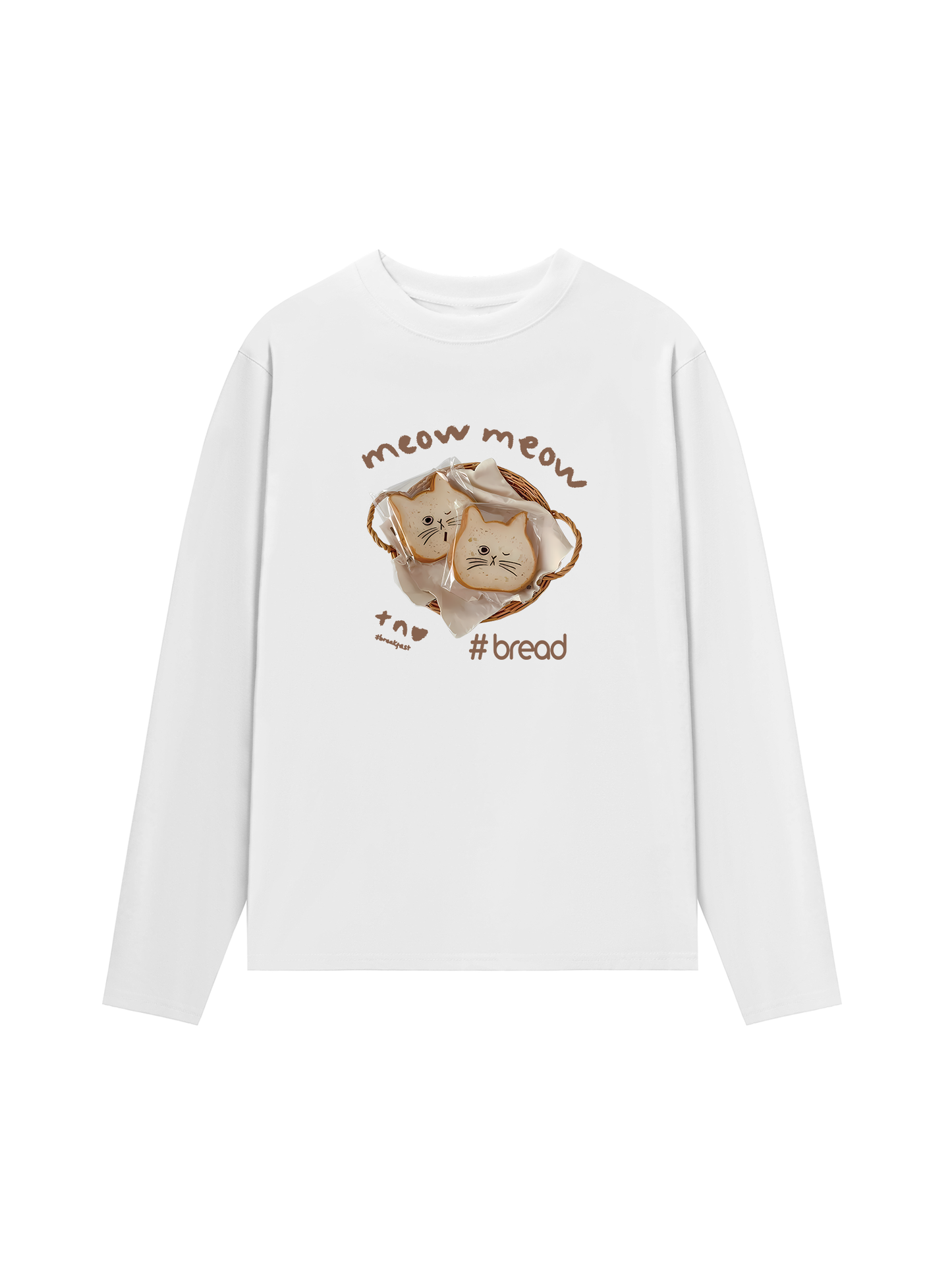 Áo Thun Dài Tay Sweet Pastry Meow Meow Bead