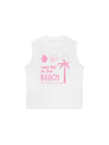 Áo Ba Lỗ Relaxed Fit Take Me To The Beach Pink
