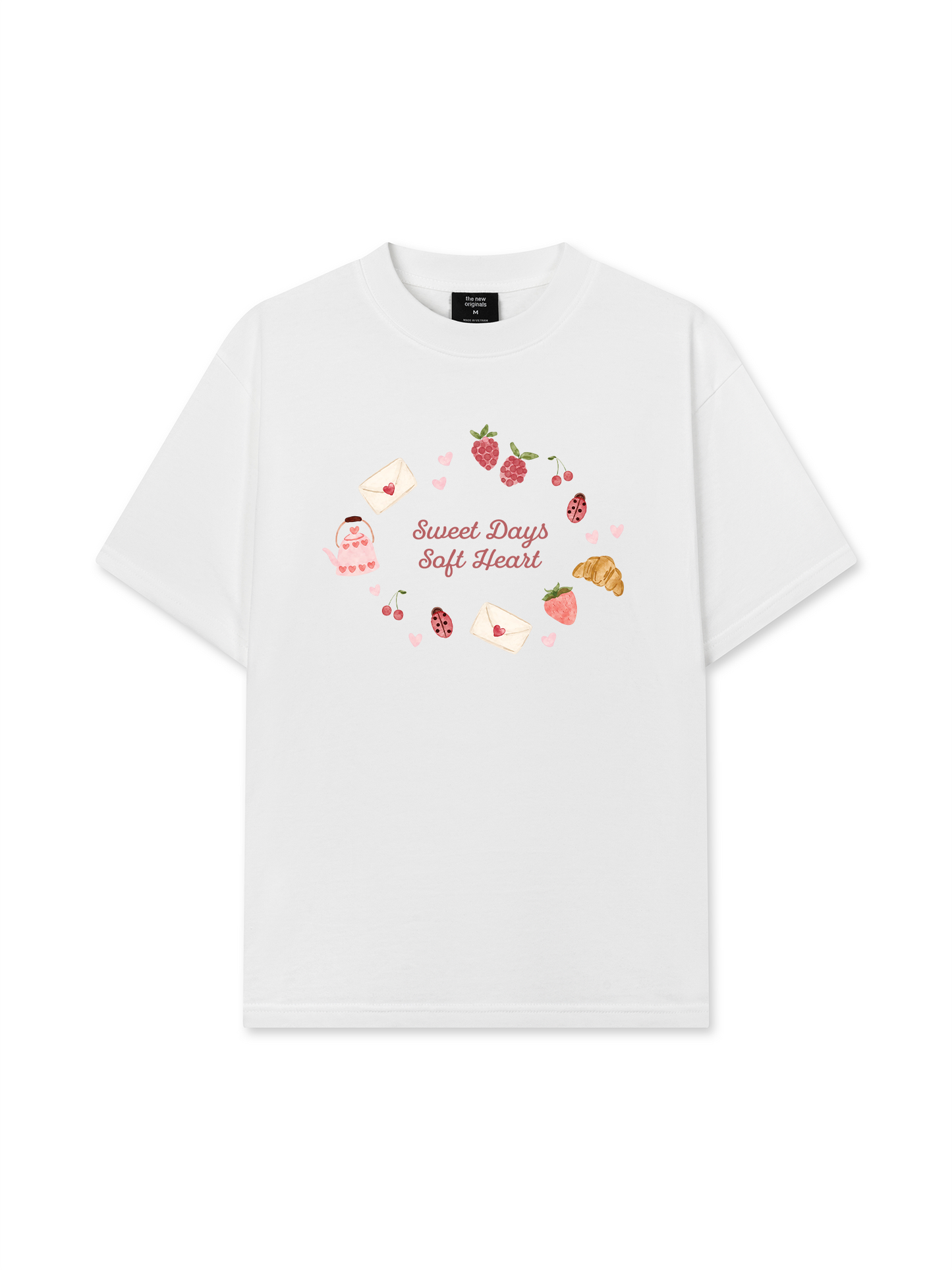Áo Thun Relaxed Fit Soft Heart, Sweet Days