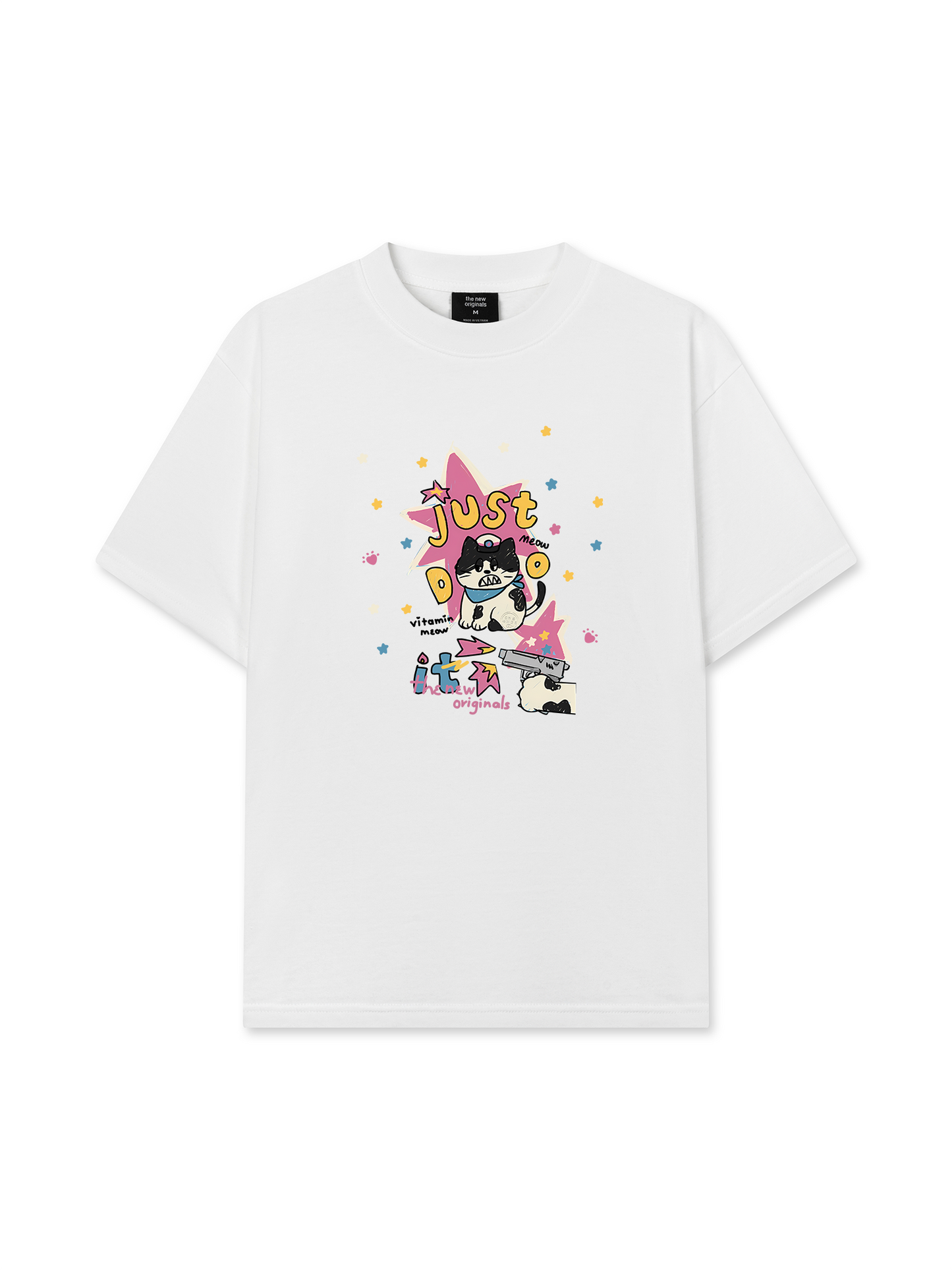 Áo Thun Relaxed Fit Cute Just Meow