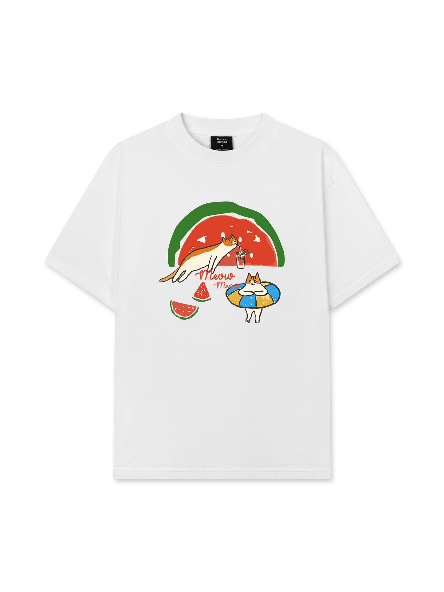 Áo Thun Relaxed Fit Meow Meow Watermelon