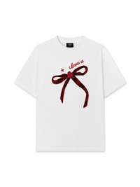 Áo Thun Relaxed Fit Couple Love You Xmas For Girl