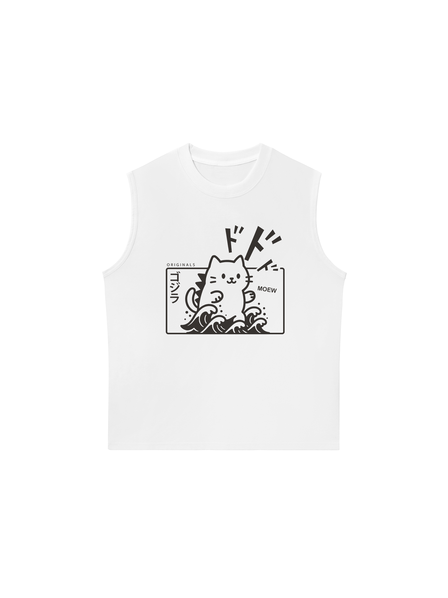 Áo Ba Lỗ Relaxed Fit Japan Spirit Godzilla Meow