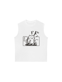 Áo Ba Lỗ Relaxed Fit Japan Spirit Godzilla Meow