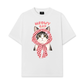 Áo Thun Relaxed Fit Meowy Cat Pink Plaid