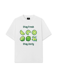 Áo Thun Relaxed Fit Summer Vibes Stay Fresh Stay Zesty