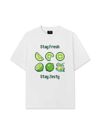 Áo Thun Relaxed Fit Summer Vibes Stay Fresh Stay Zesty