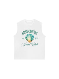 Áo Ba Lỗ Relaxed Fit Ocean Seaside Love Green