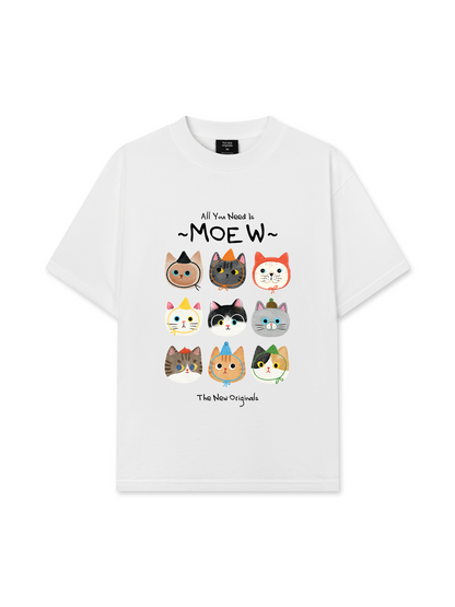 Áo Thun Relaxed Fit All You Need Is Moew