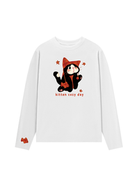 Áo Thun Dài Tay  Kitten Cozy Day