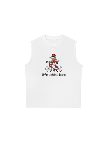 Áo Ba Lỗ Relaxed Fit Go Outside Life Behind Bars