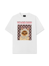 Áo Thun Relaxed Fit  Pink Dotty Vitamin Meow