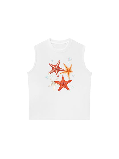 Áo Ba Lỗ Relaxed Fit Ocean Orange StarFish