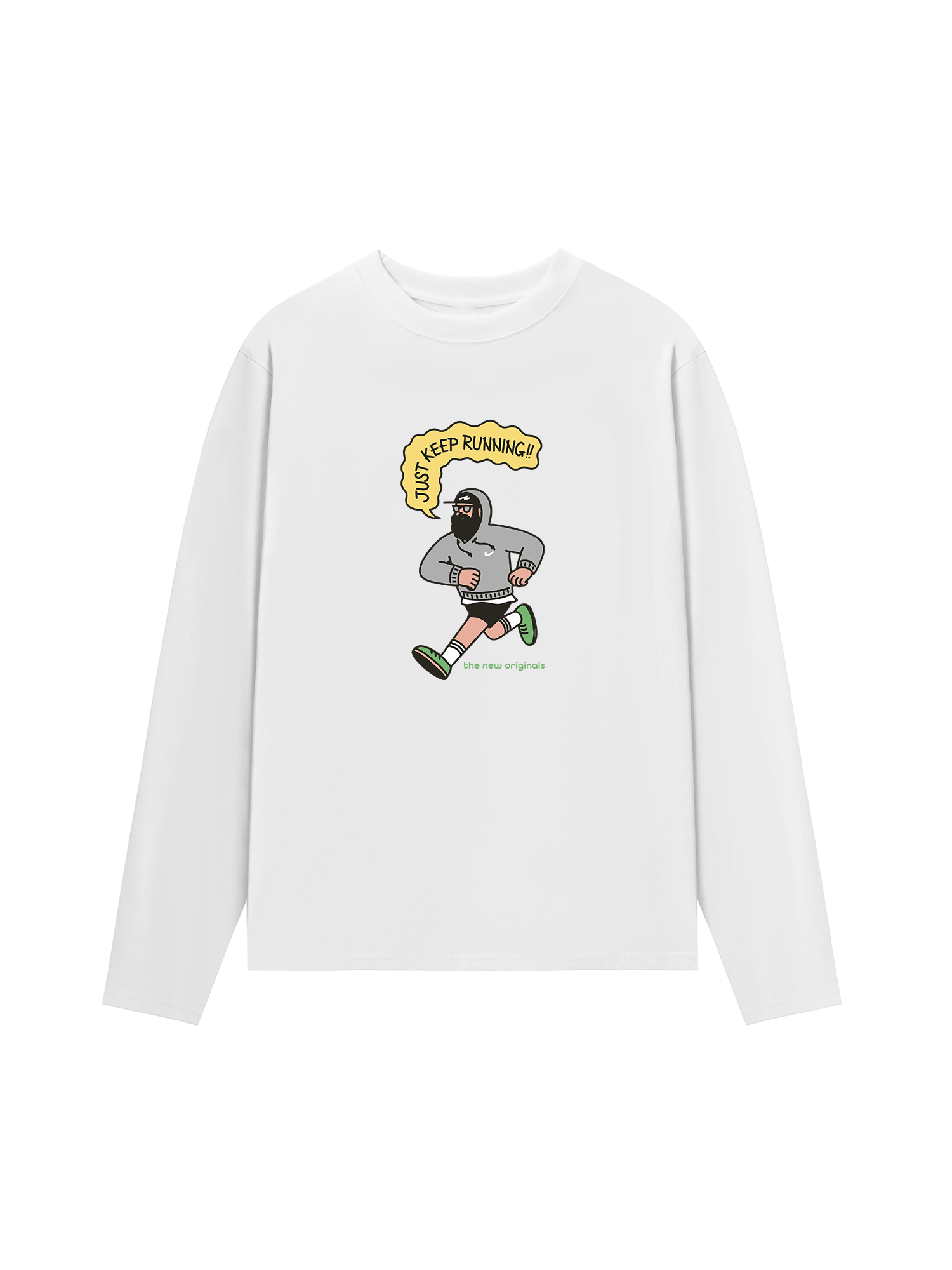 Áo Thun Dài Tay Just Keep Running