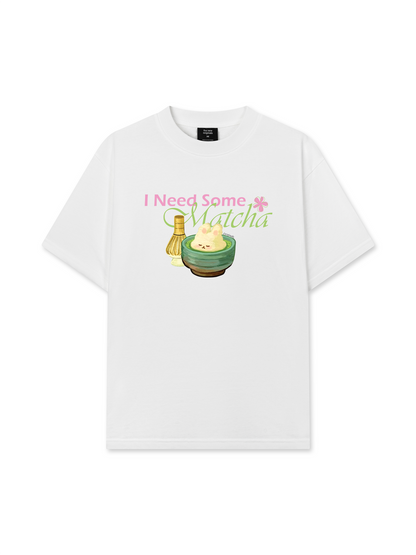 Áo Thun Relaxed Fit Drink Collection I Need Some Matcha