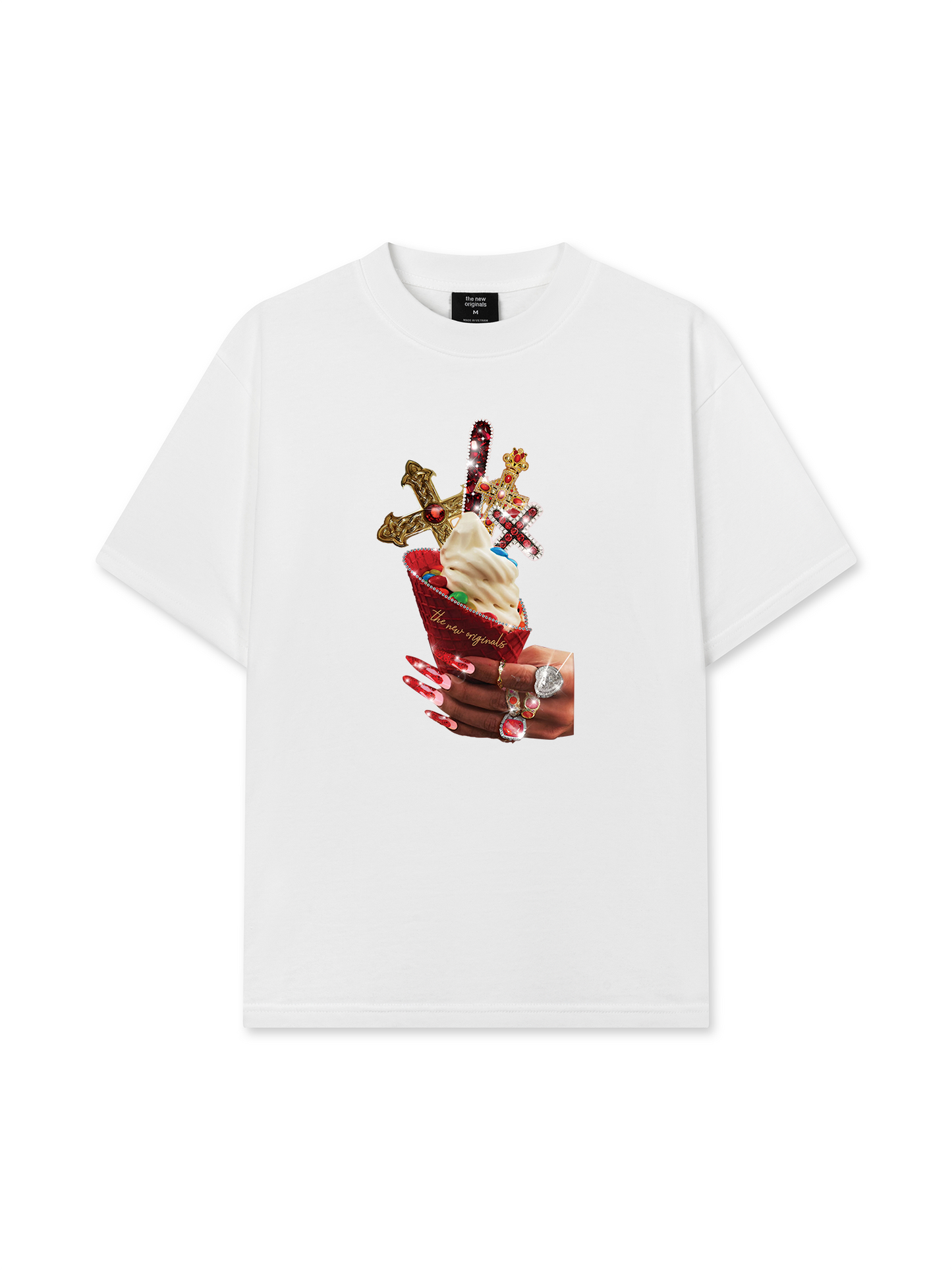 Áo Thun Relaxed Fit Gem Cross Ice Cream