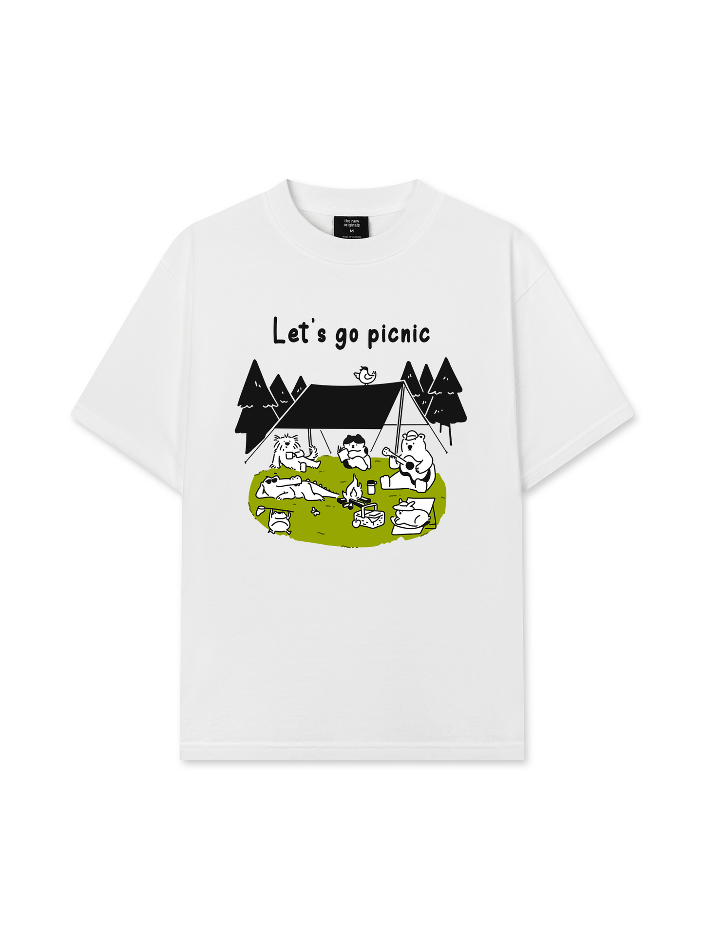 Áo Thun Relaxed Fit Go Outside Let's Go Picnic