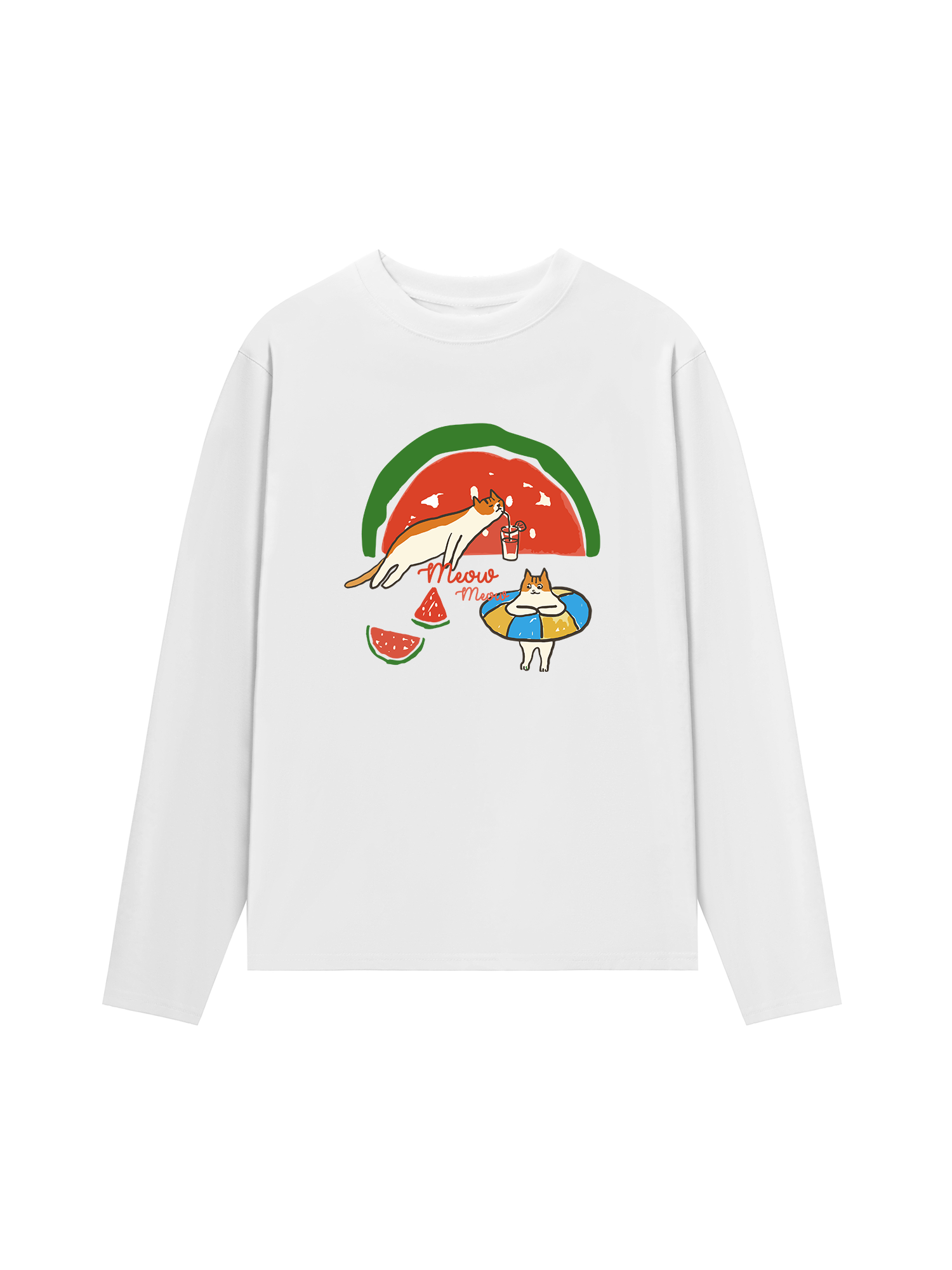 Áo Thun Dài Tay Meow Meow Watermelon
