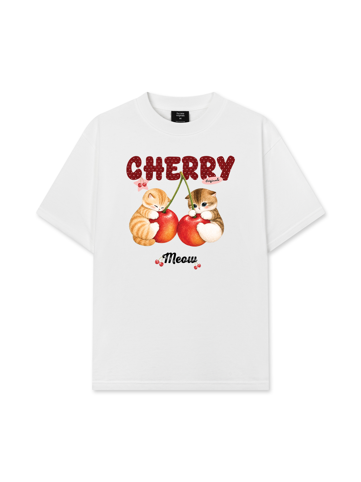 Áo Thun Relaxed Fit Cherry Meow