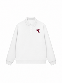 Áo Sweater Polo Nỉ Hai Da Burgundy Horse