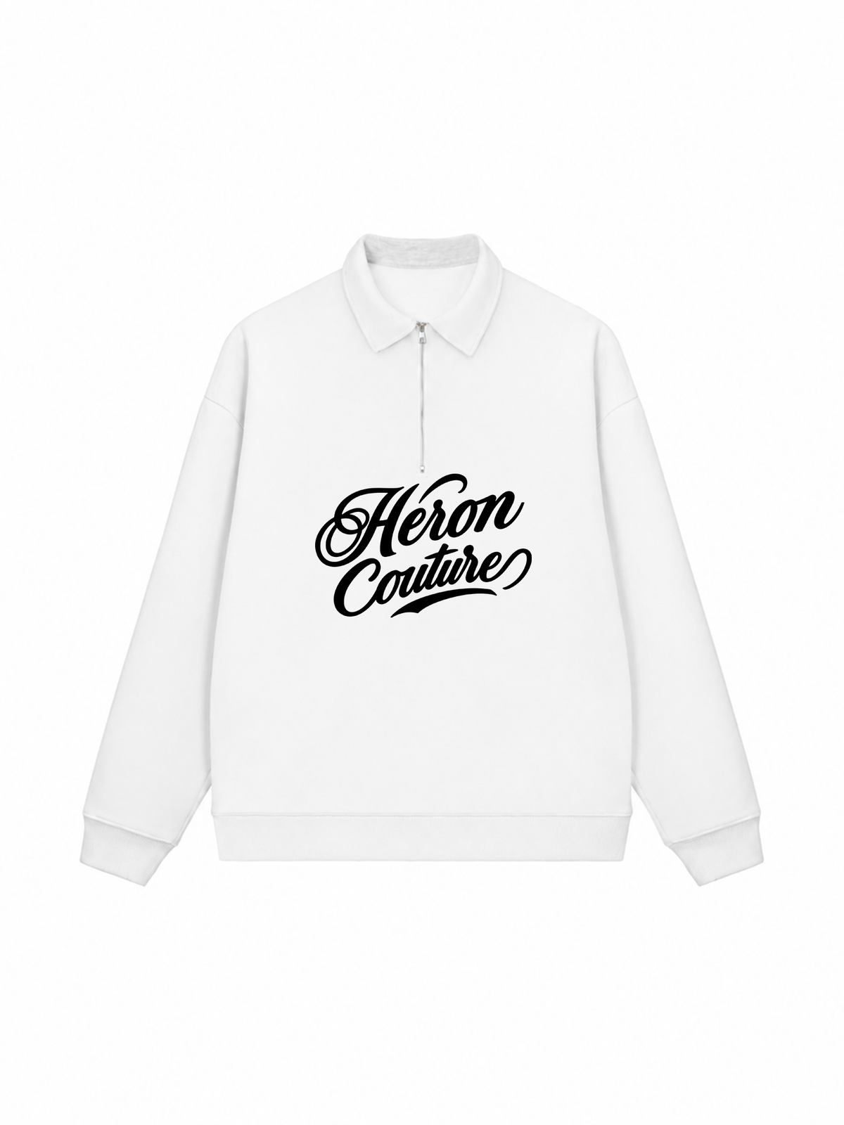 Áo Sweater Polo Nỉ Hai Da Heron Couture