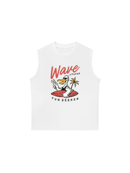Áo Ba Lỗ Relaxed Fit Ocean Duck Waves