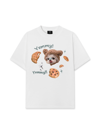 Áo Thun Relaxed Fit Cute Dog Yummy Cookie