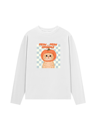 Áo Thun Dài Tay Animal Meow Pumpkin