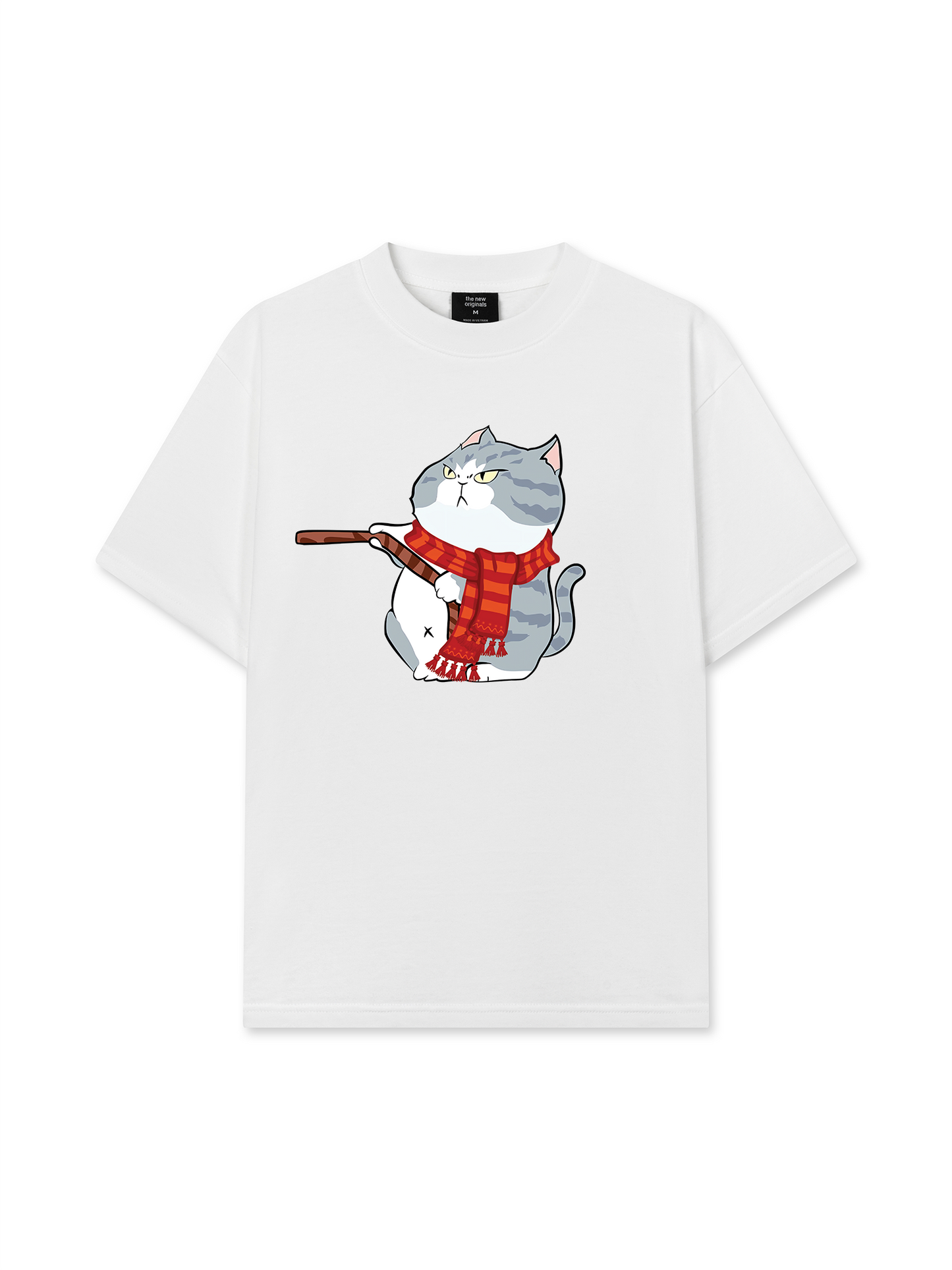Áo Thun Relaxed Fit Funny Couple Cat