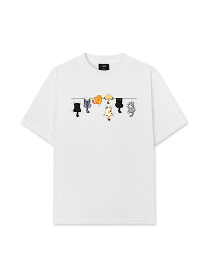 Áo Thun Relaxed Fit  Cat Line Up