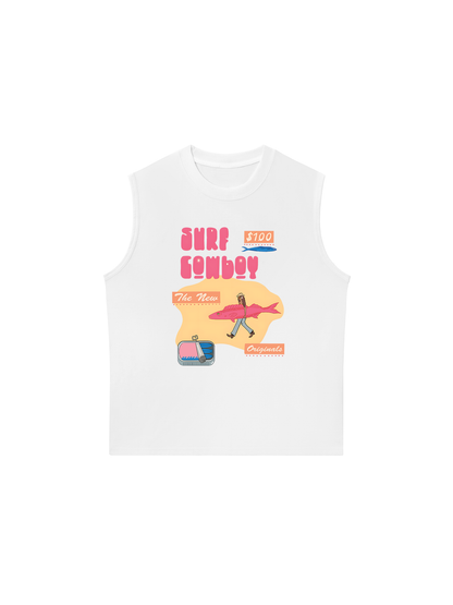 Áo Ba Lỗ Relaxed Fit Summer Vibes GoTo Beach Cowboy