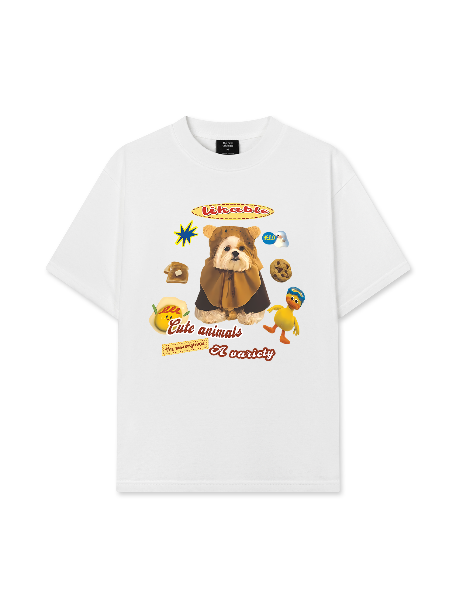 Áo Thun Relaxed Fit Sweet Pastry And Puppy Duck