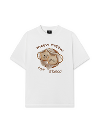 Áo Thun Relaxed Fit Sweet Pastry Meow Meow Bead