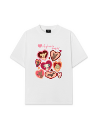 Áo Thun Relaxed Fit Animal Puppy Heart