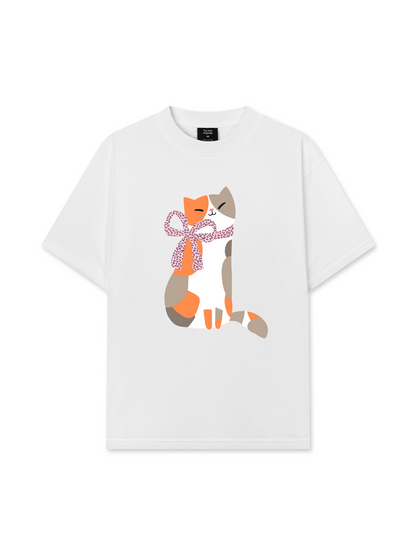 Áo Thun Relaxed Fit Daily Cuties Meow & Bow