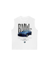 Áo Ba Lỗ Relaxed Fit CAR BMW Blue