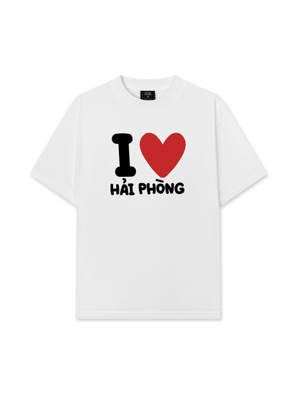 Áo Thun Relaxed Fit I Love Hải Phòng
