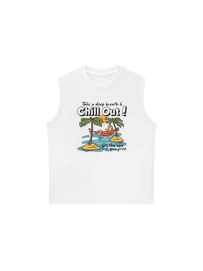Áo Ba Lỗ Relaxed Fit Summer Vibes Chill Out
