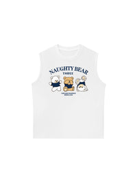 Áo Ba Lỗ Relaxed Fit Naughty Bear Three