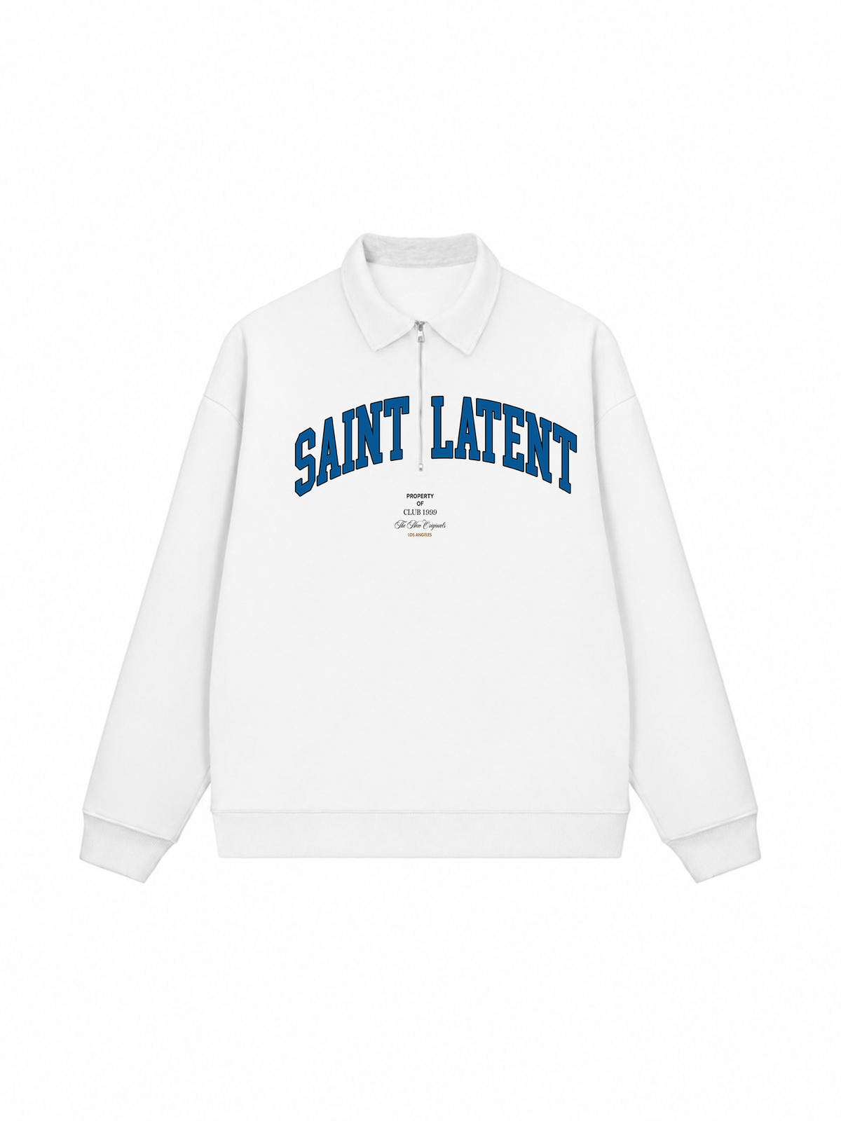 Áo Sweater Polo Nỉ Hai Da  Blue Saint Latent Logo