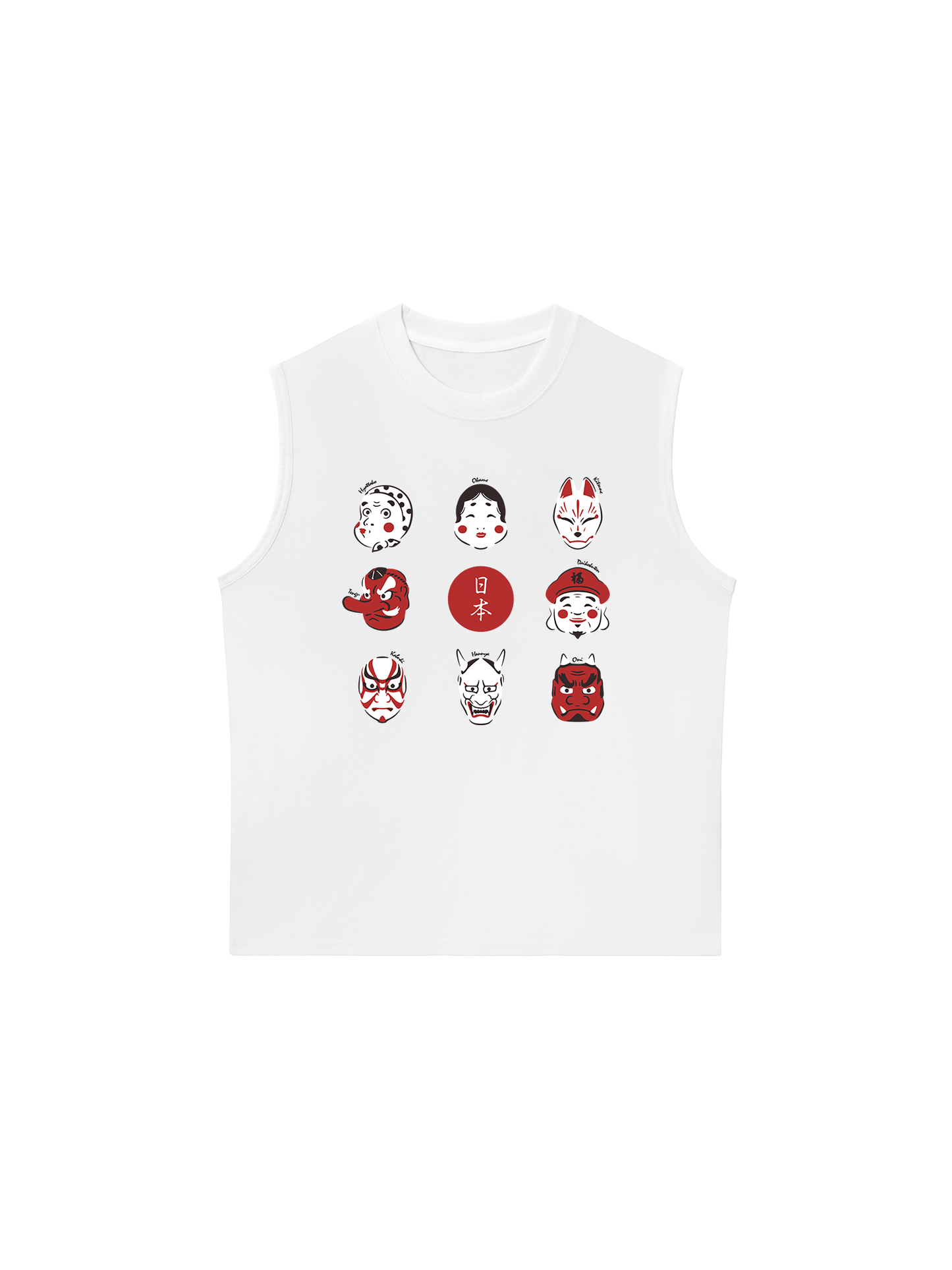 Áo Ba Lỗ Relaxed Fit Japan Spirit Mask