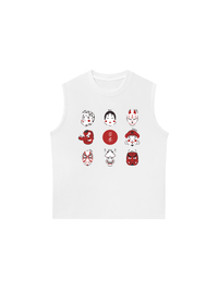 Áo Ba Lỗ Relaxed Fit Japan Spirit Mask