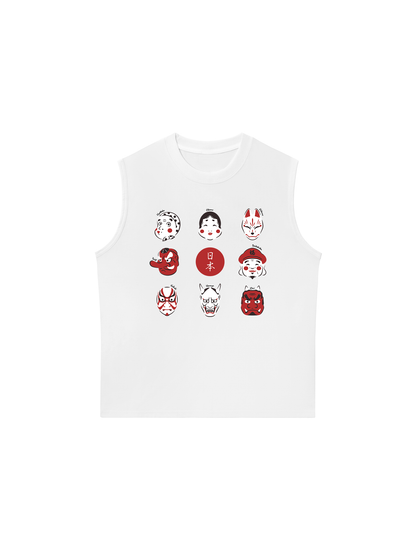 Áo Ba Lỗ Relaxed Fit Japan Spirit Mask