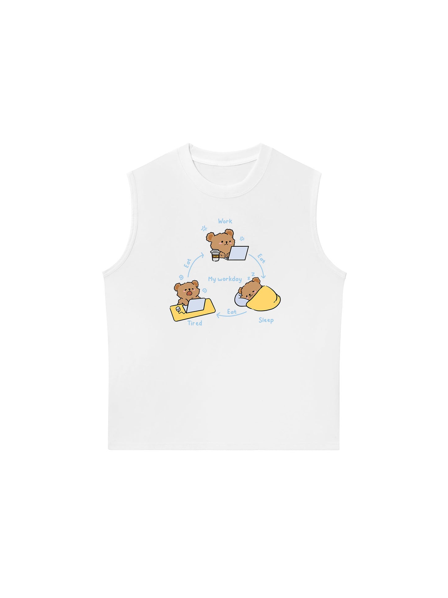 Áo Ba Lỗ Relaxed Fit Teddy Land My Work Day