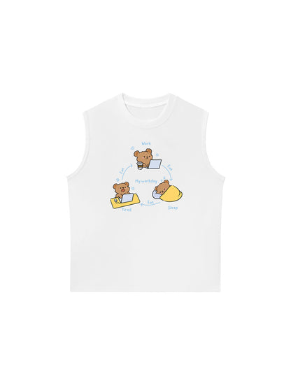 Áo Ba Lỗ Relaxed Fit Teddy Land My Work Day