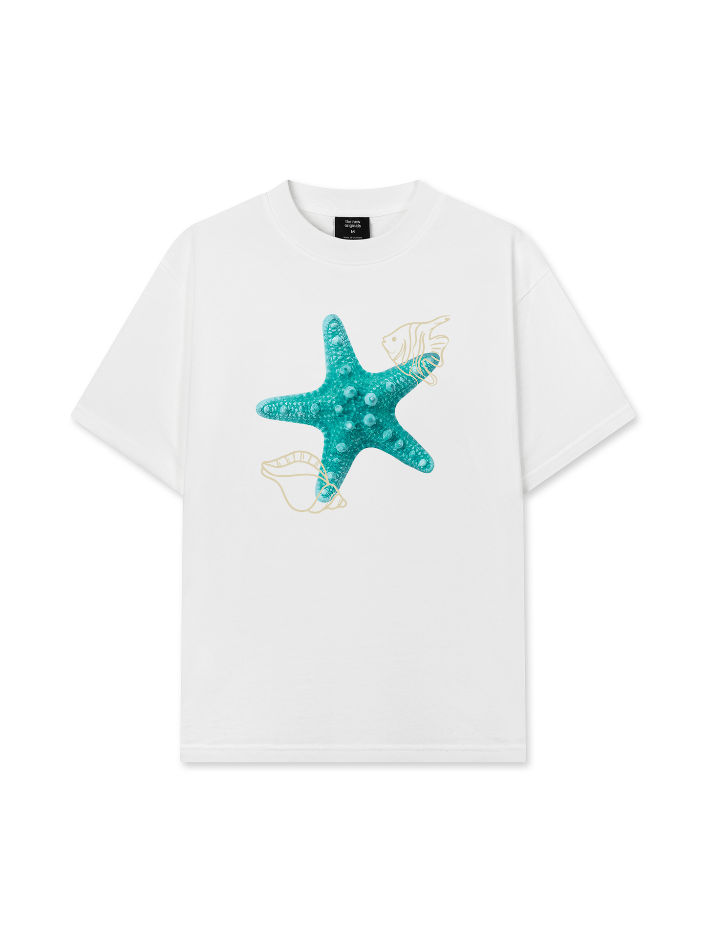 Áo Thun Relaxed Fit  Blue Tiffany Starfish