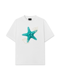 Áo Thun Relaxed Fit  Blue Tiffany Starfish