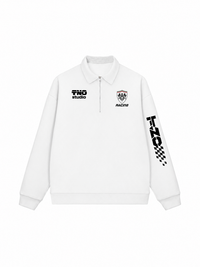 Áo Sweater Polo Nỉ Hai Da  Racing Style